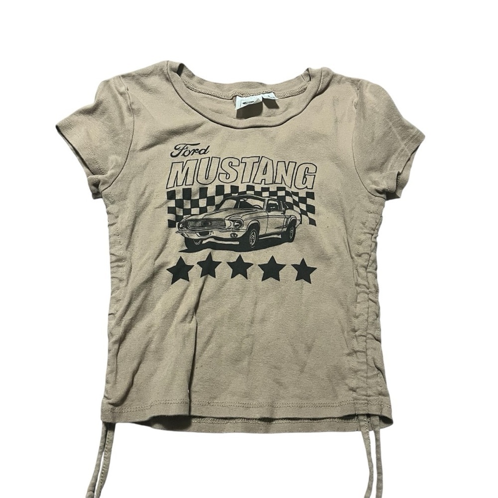 Ford Mustang Crop Top Size Small Tie Up Sides Babydoll Y2K Baddie Racing Cars